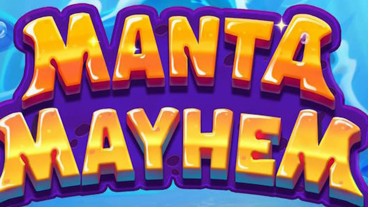 Cena subaquática vibrante e cômica do jogo Manta Mayhem com criaturas marinhas.
